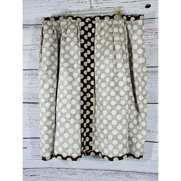 Daisy Flower Skirt Brown Floral Vintage Womens Plus Size 3X Mod Handmade Zipper - Picture 14 of 14